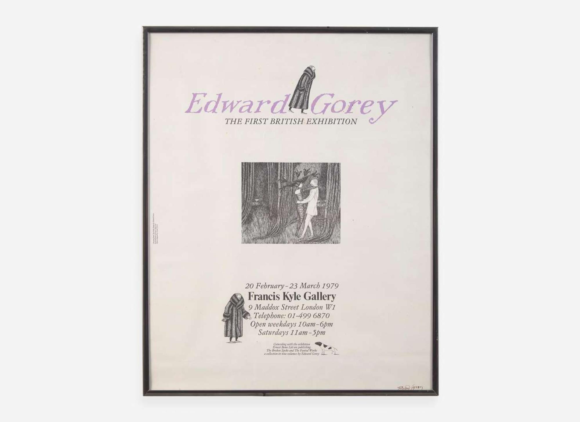 [Children's & Illustrated] Gorey, Edward: Group of 8 Framed Posters and Prints