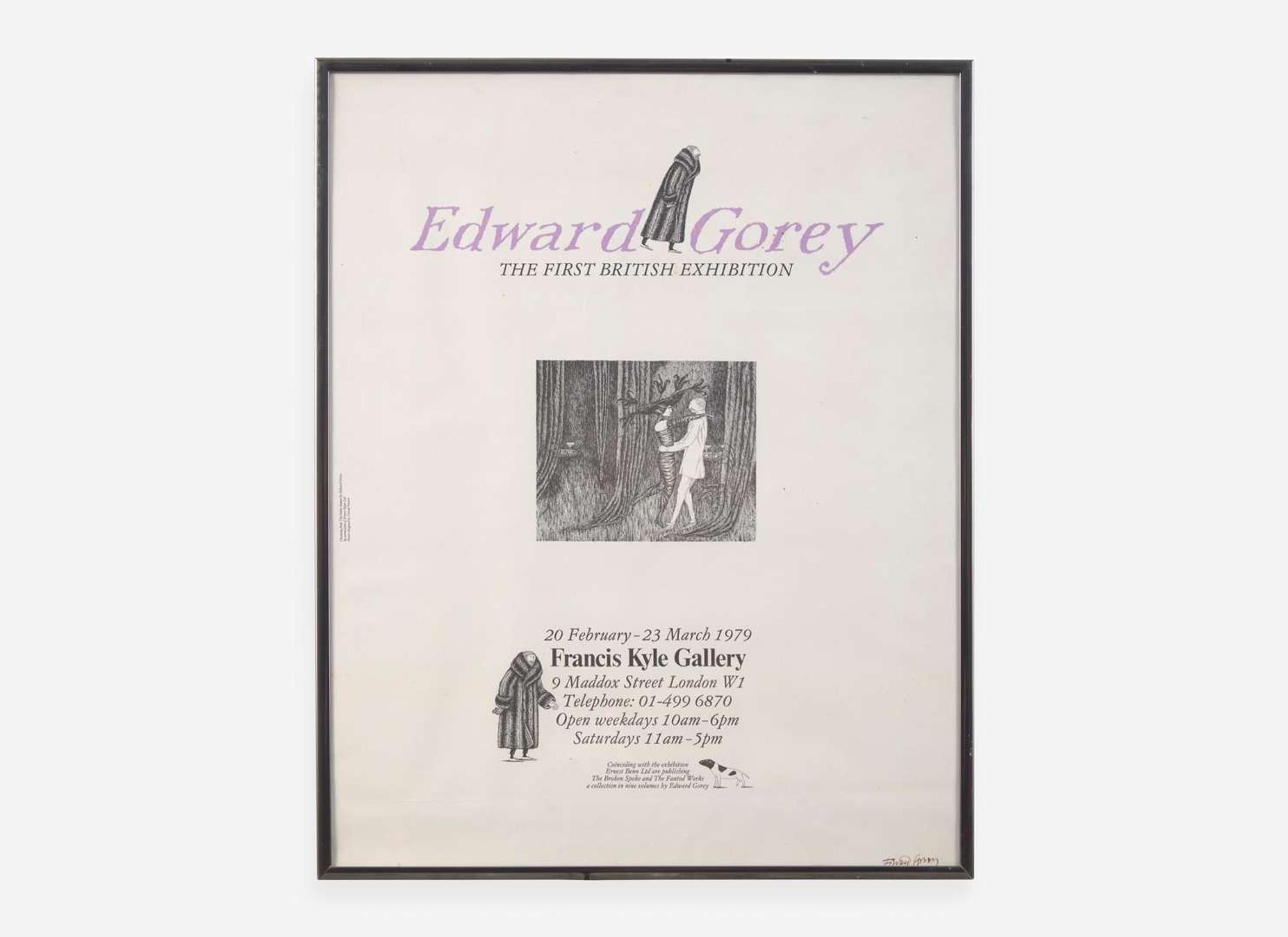 [Children's & Illustrated] Gorey, Edward: Group of 8 Framed Posters and Prints