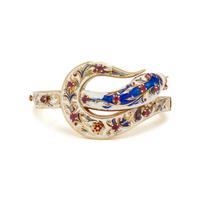 ENAMEL AND RUBY SNAKE BRACELET
