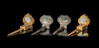 Two Pairs of Chinese Bronze Hanging Hooks