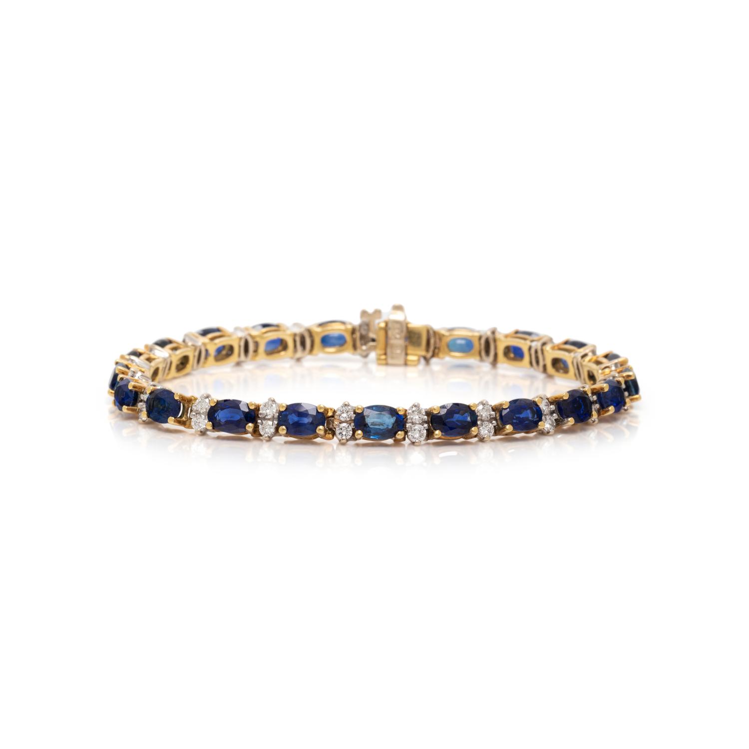 SAPPHIRE AND DIAMOND BRACELET