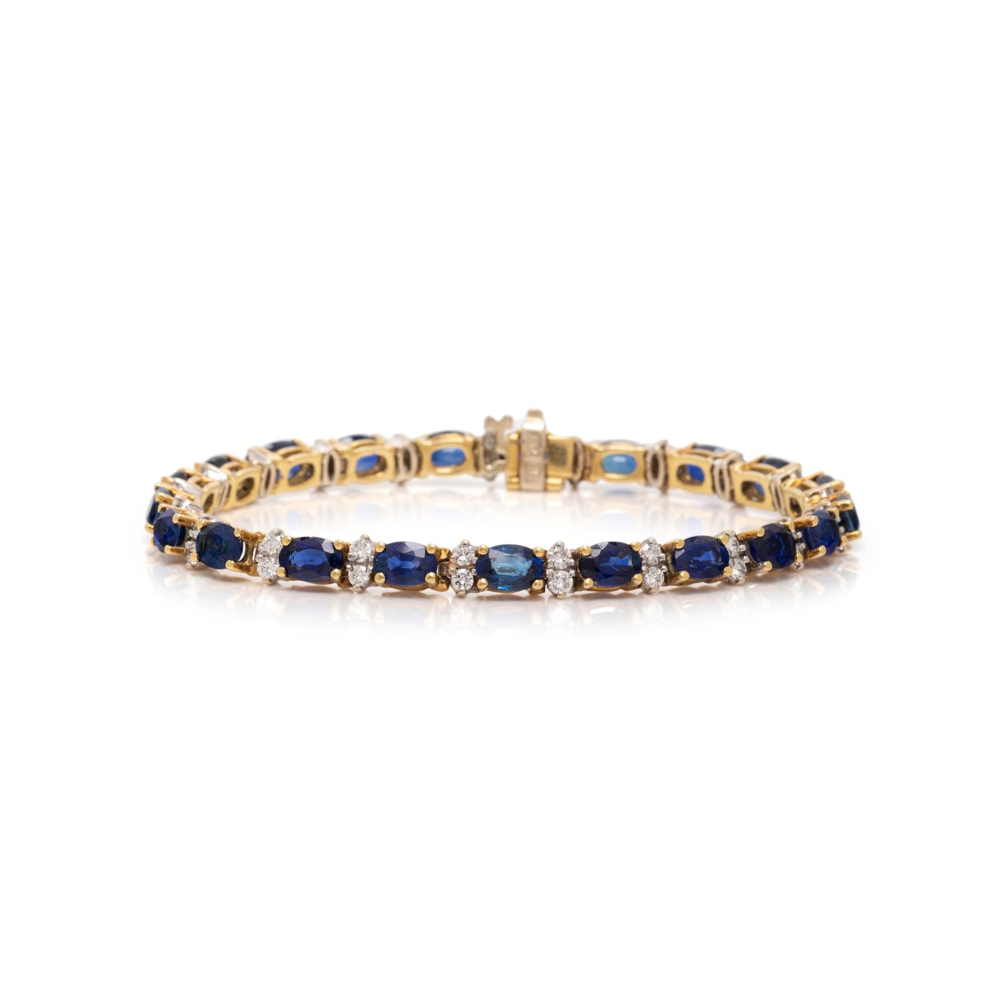 SAPPHIRE AND DIAMOND BRACELET