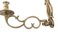 A Pair of American Cast-Brass Single-Light Wall Sconces
