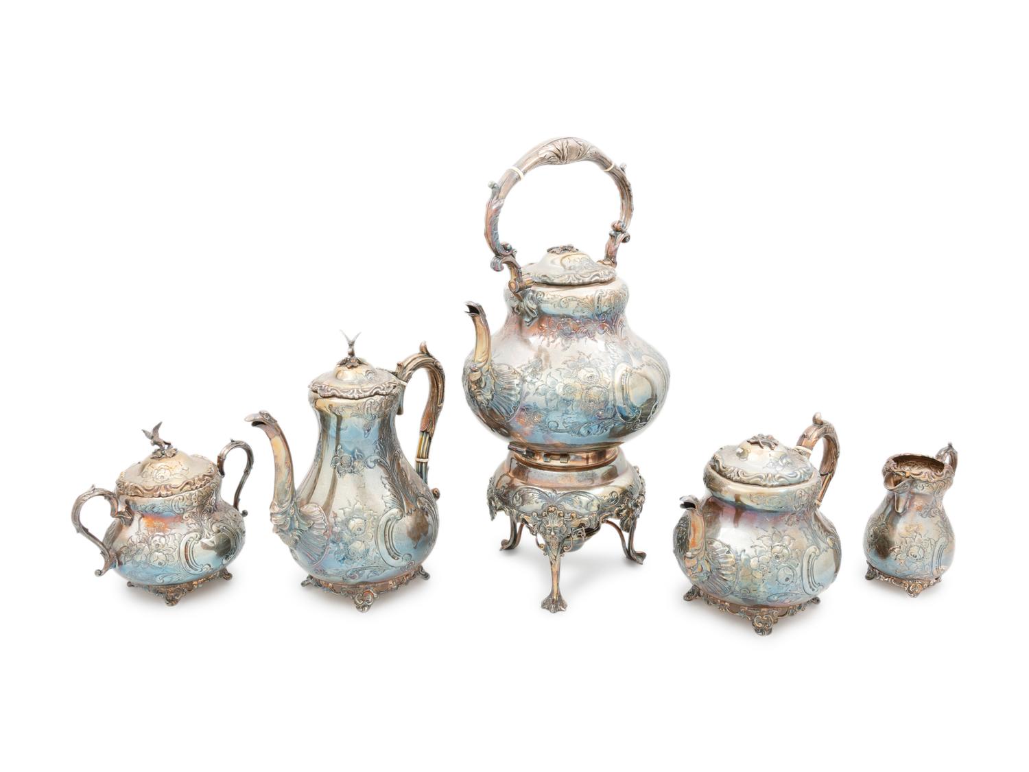 An American Silver-Plate Five-Piece Tea and Coffee Service