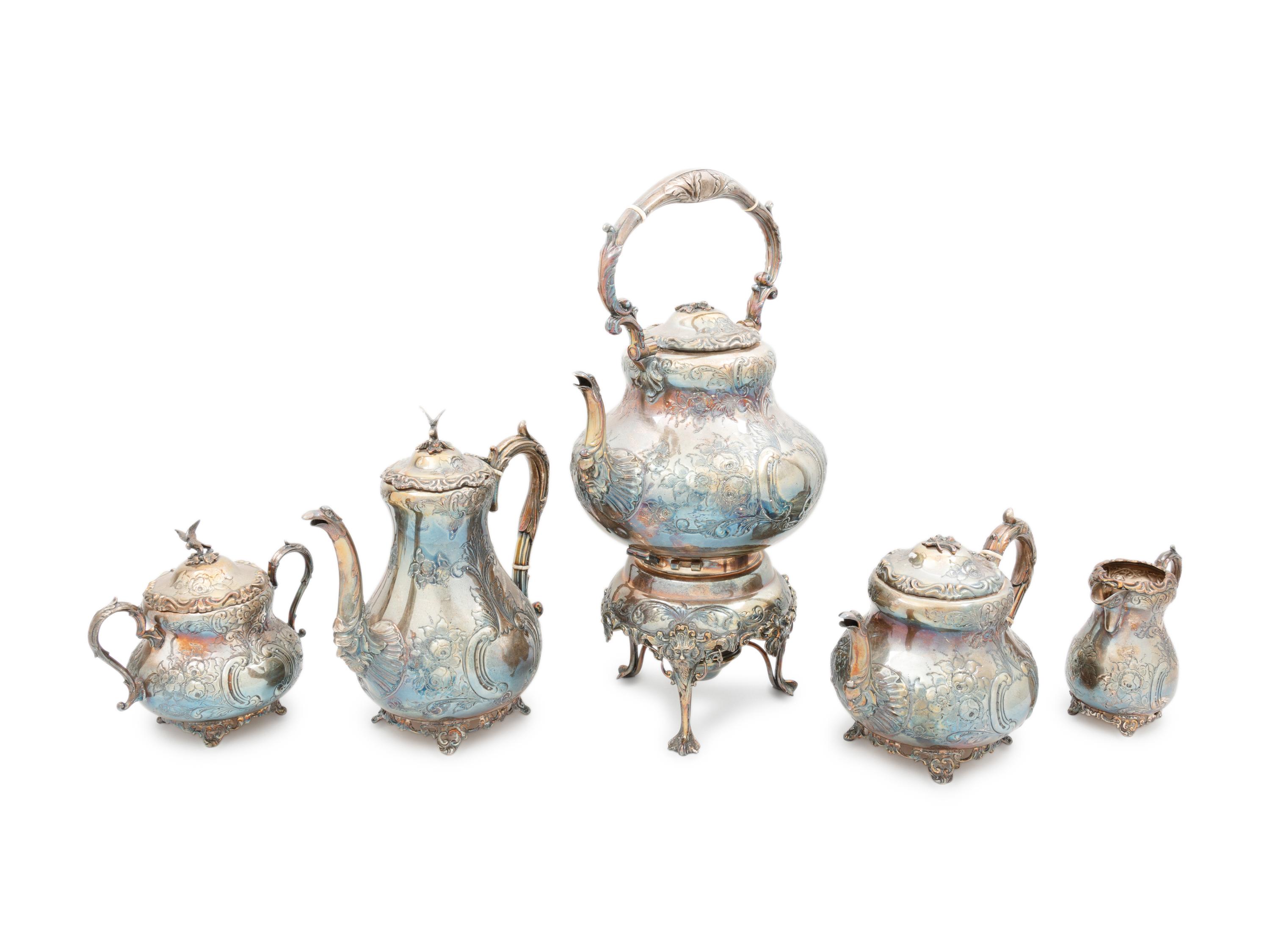 An American Silver-Plate Five-Piece Tea and Coffee Service