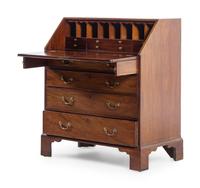 A George III Mahogany Slant-Front Bureau