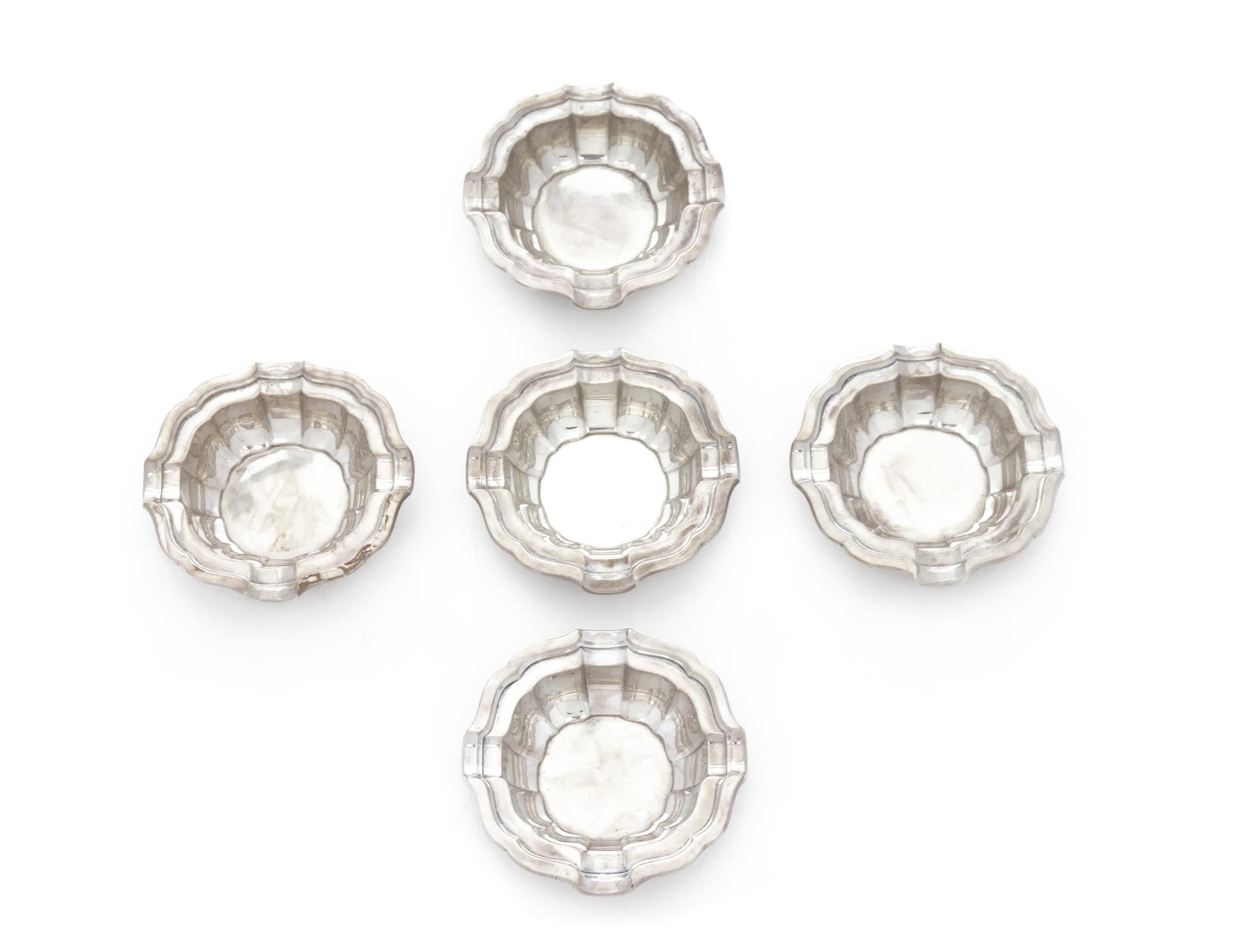 A Set of Five American Silver Nut Dishes — Tiffany & Co., New York, NY, 20th Century