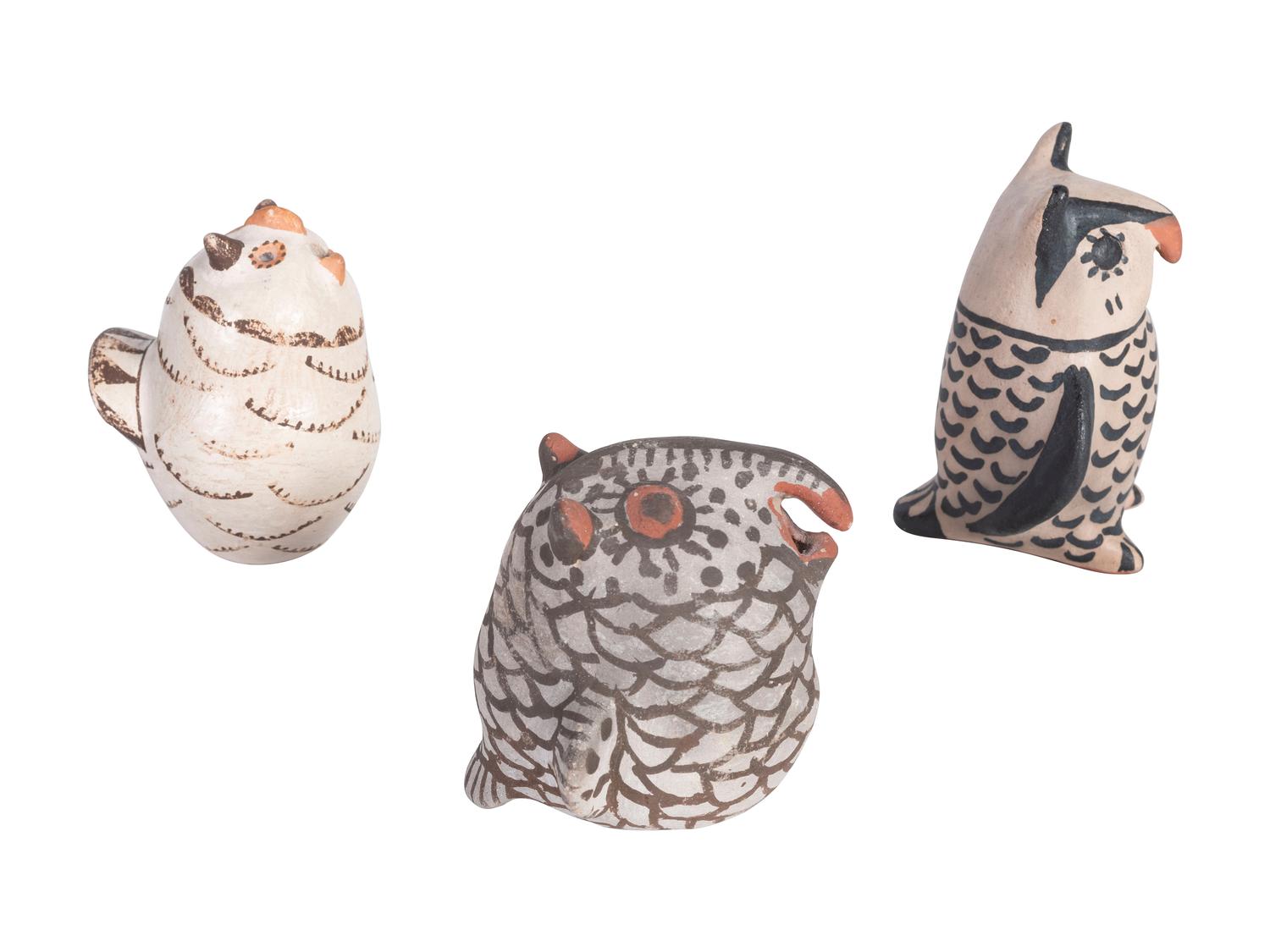 Acoma, Zuni, and Cochiti Pottery Owls