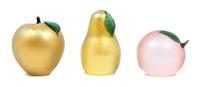 A Collection of American Studio Glass Paperweights, Orient & Flume Height of tallest 4 inches.