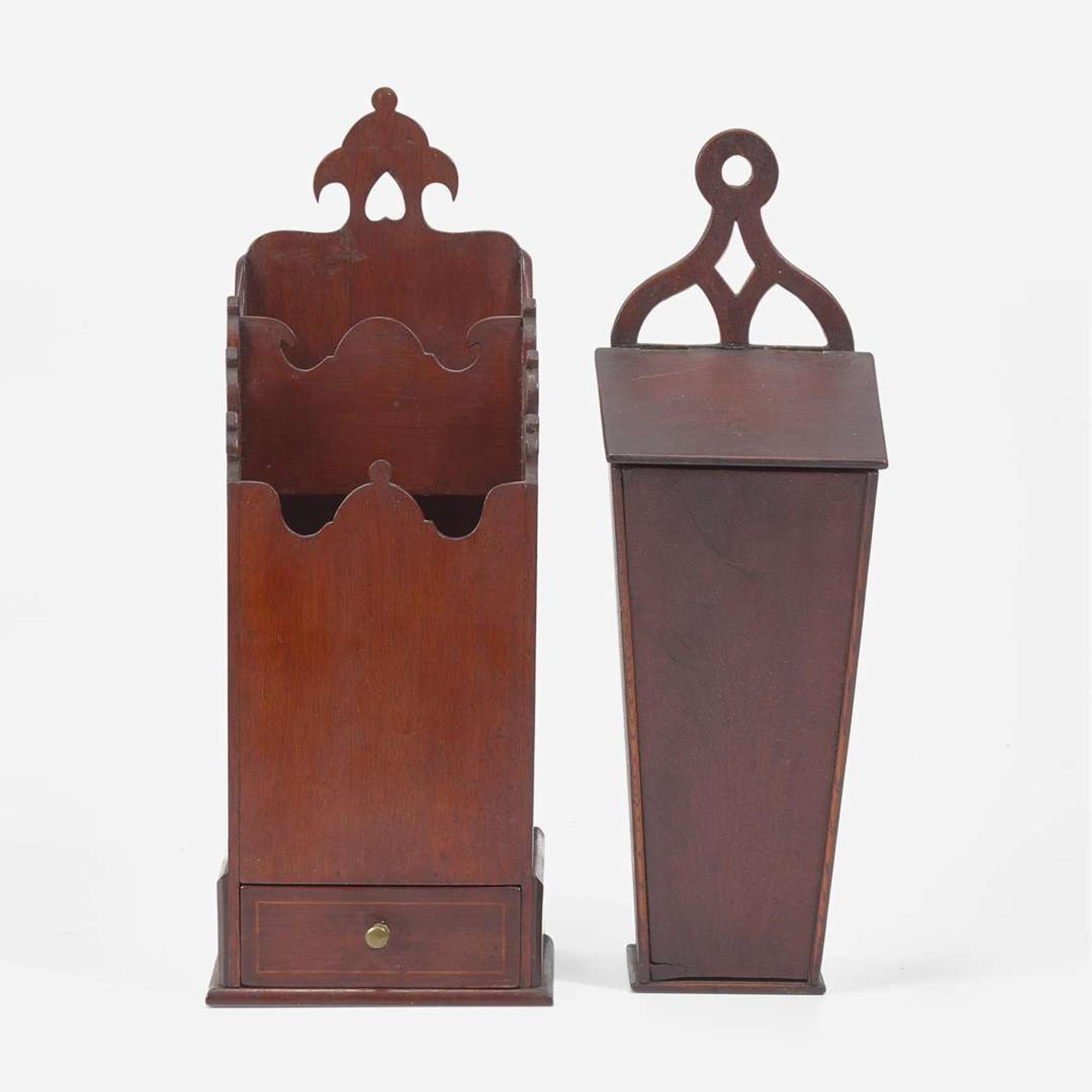 A mahogany two-tiered pipe box 18th century