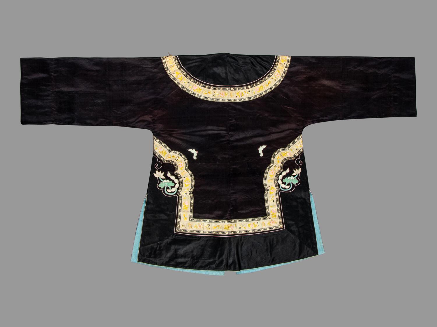Two Chinese Embroidered Silk Lady's Robes