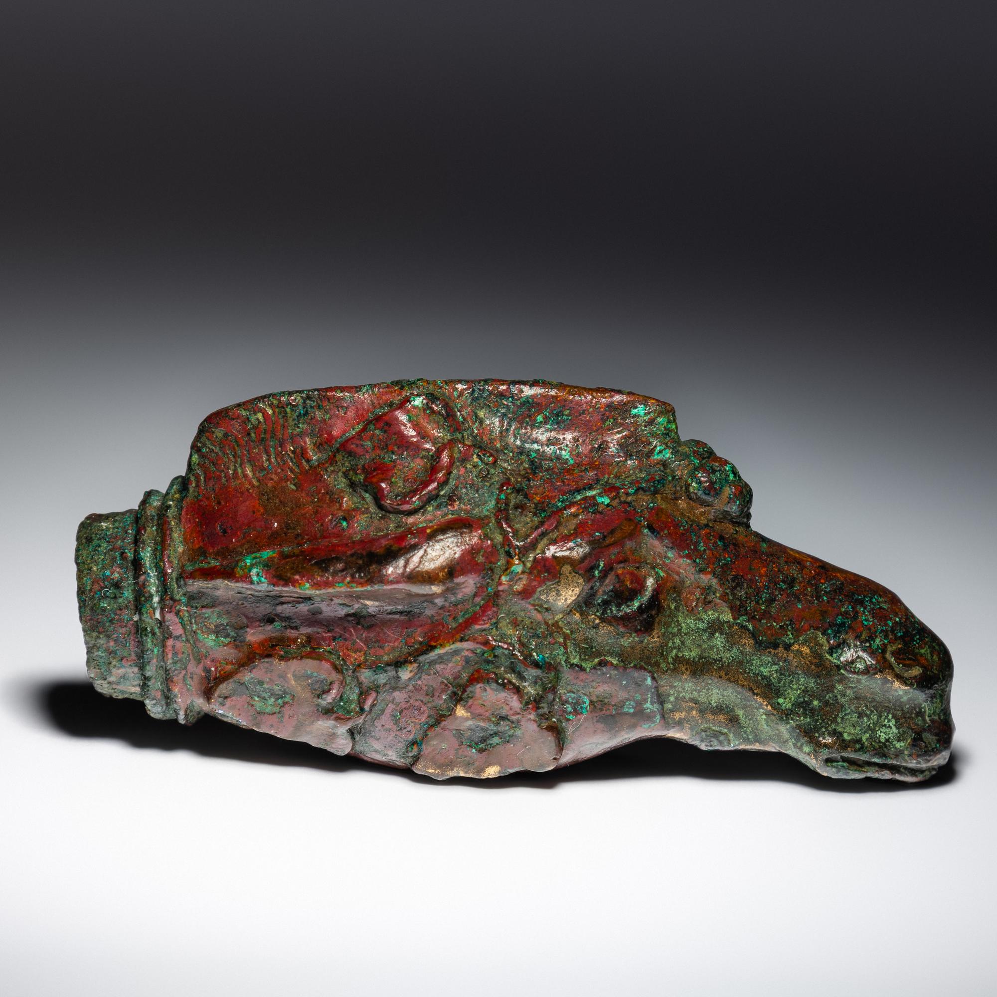 A Roman Bronze Mule Head Protome