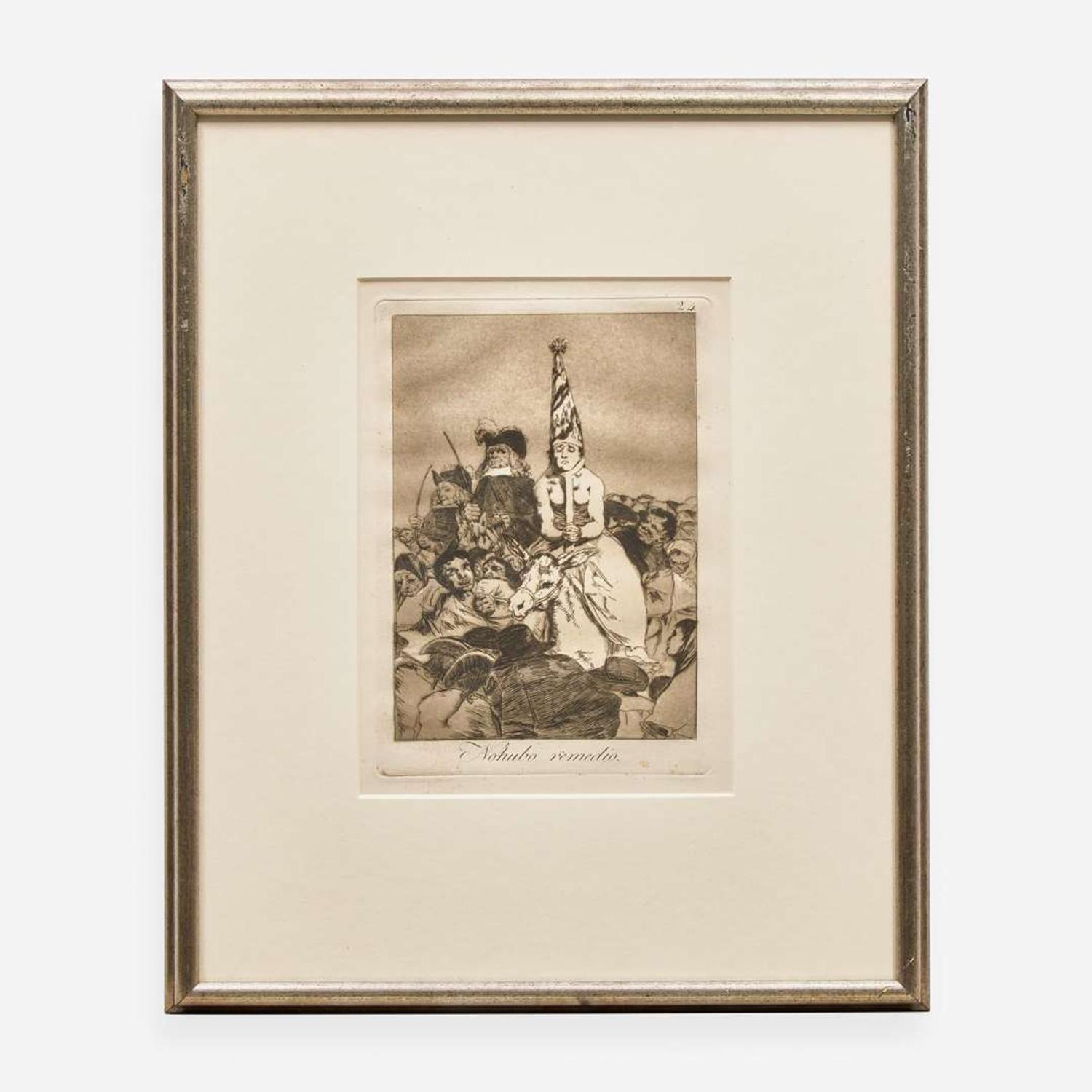 Francisco Goya (Spanish, 1746–1828) Hasta la Muerte (Plate 55 from 'Los Caprichos'); together with a Companion (2)
