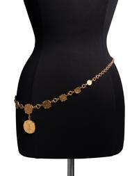 VAN CLEEF & ARPELS, VINTAGE, CONVERTIBLE YELLOW GOLD AND COIN BELT/NECKLACES