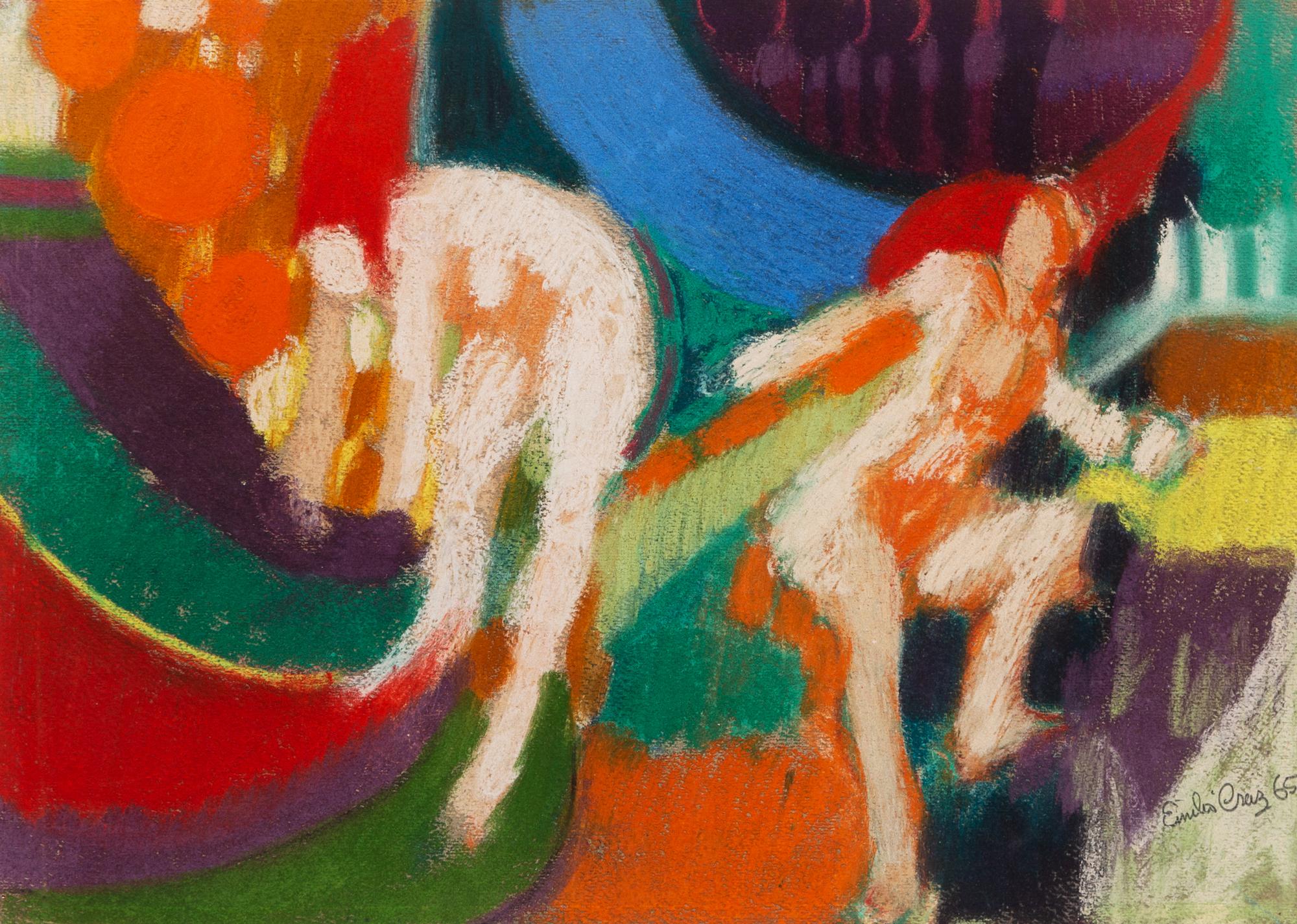Emilio Cruz, (American, 1937-2004), Two Figures, 1965