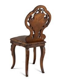 A Black Forest Carved Musical Chair