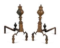 A Pair of Federal Style Ball-Top Andirons