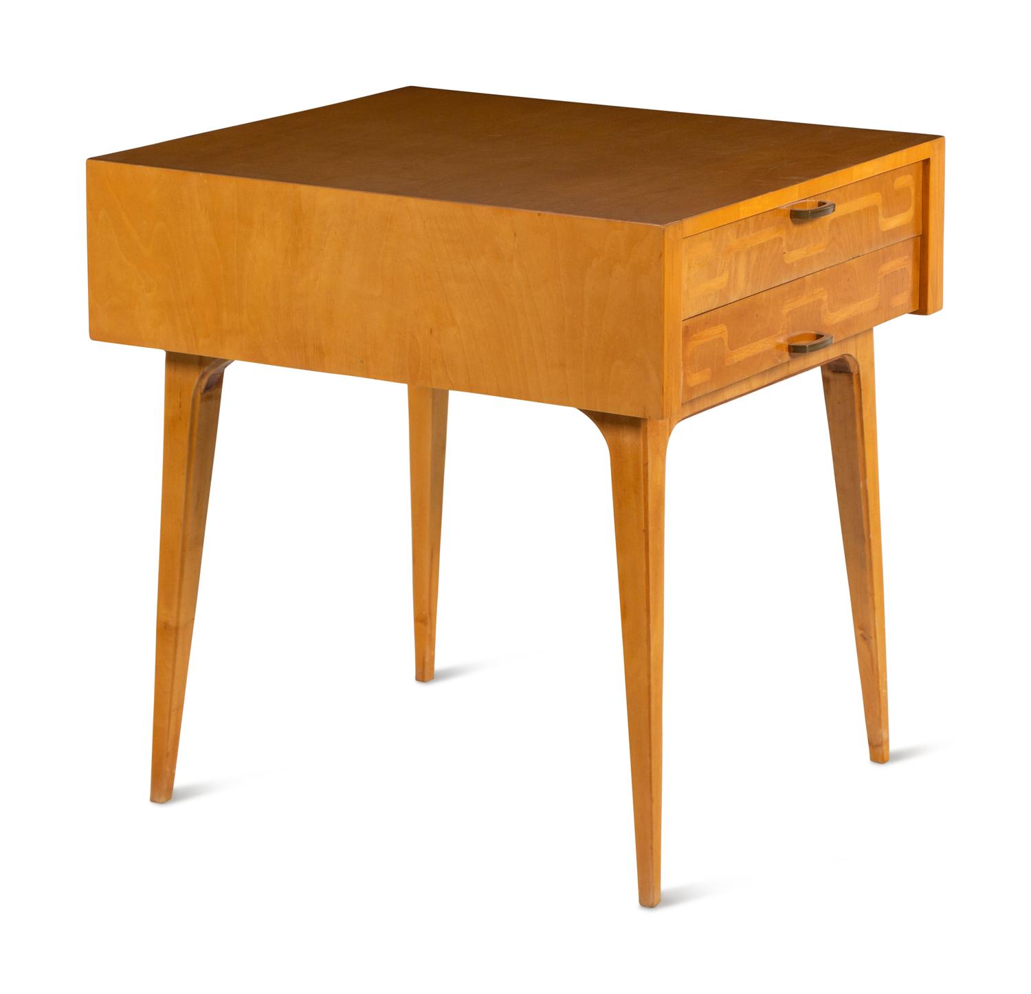 A Modernist Two-Drawer Nightstand