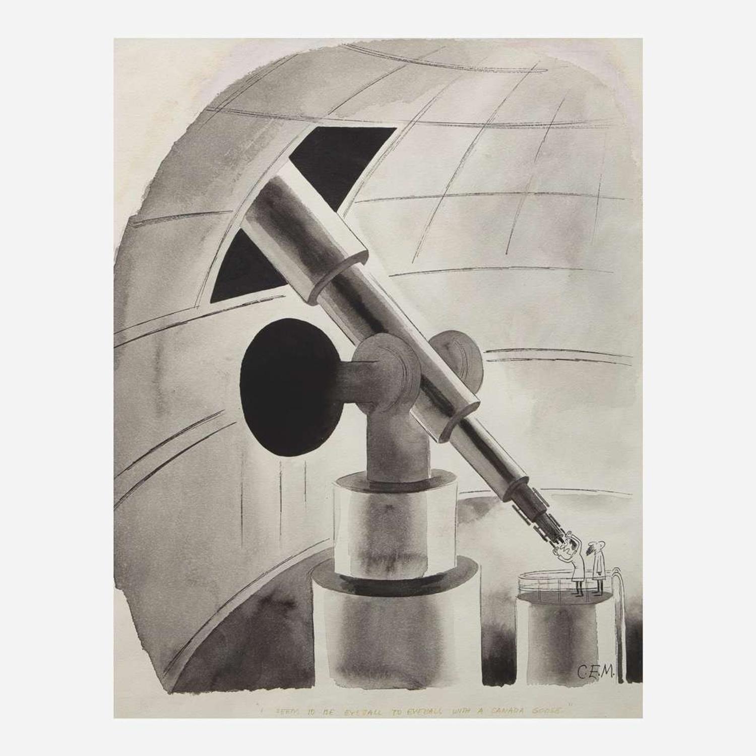 Charles Martin (American, 1910-1995) I Seem to be Eye to Eye with a Canada Goose (The New Yorker Cartoon)