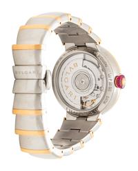 BULGARI, STAINLESS STEEL, ROSE GOLD, MOTHER OF PEARL, AND DIAMOND 'LUCEA' WATCH