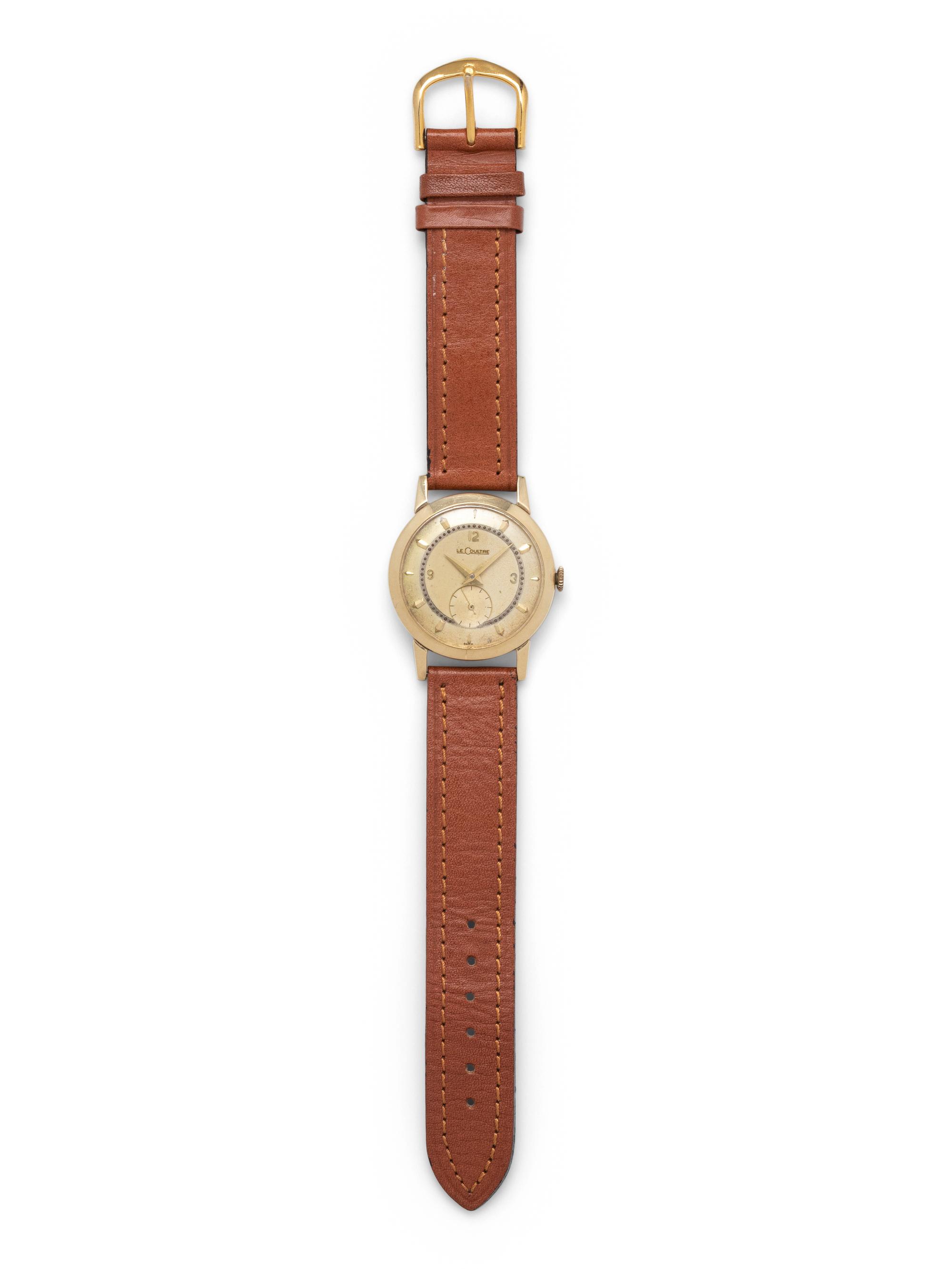 LeCOULTRE, VINTAGE, 14K YELLOW GOLD WRISTWATCH