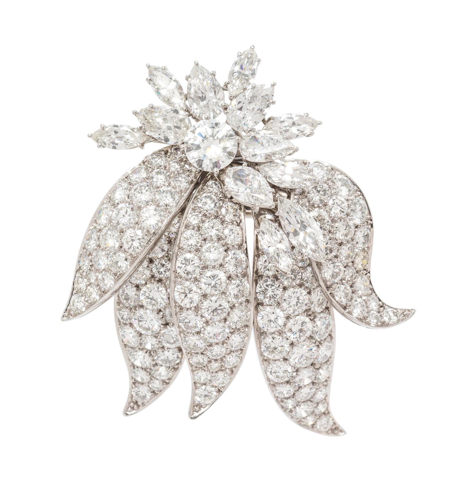 A Platinum and Diamond Articulated Brooch, Jacques Timey for Harry Winston, 19.80 dwts.
