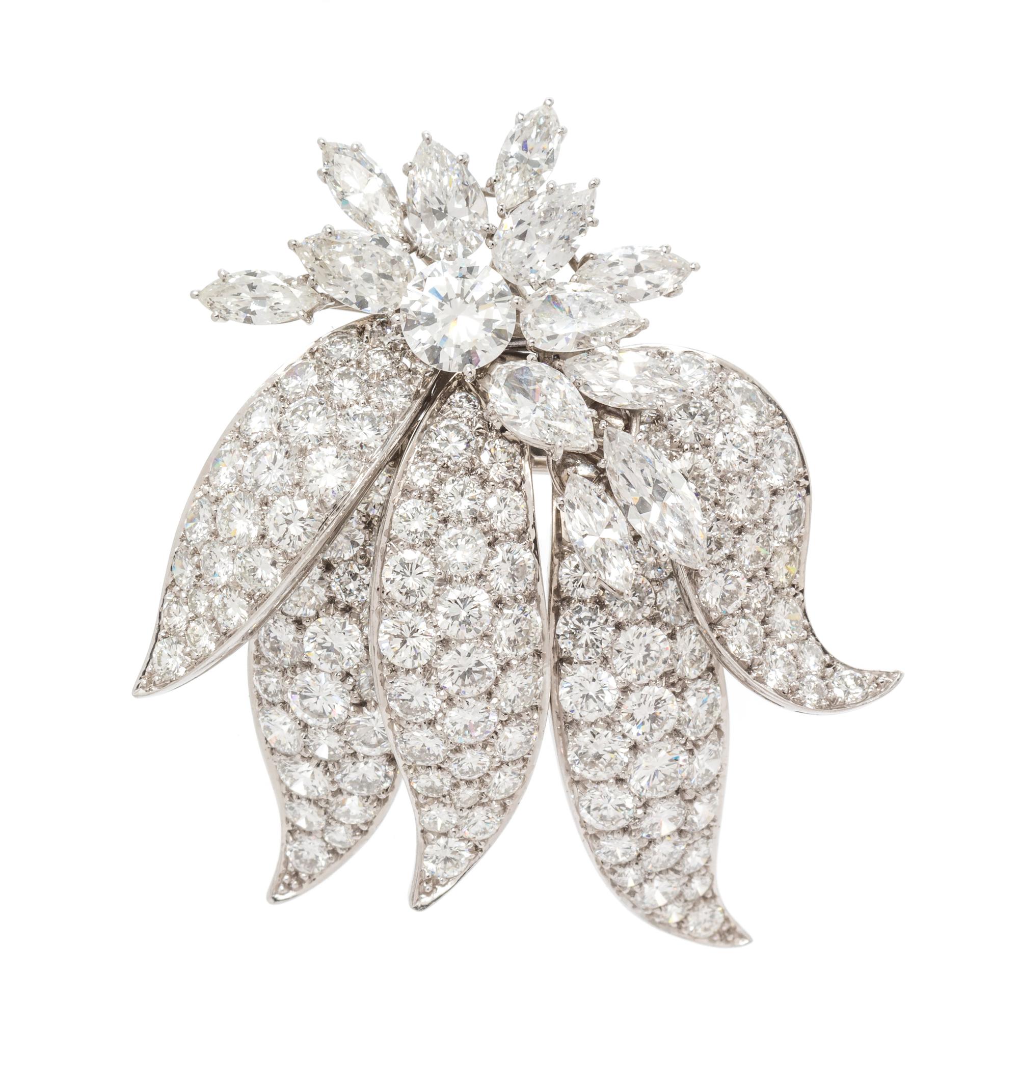 A Platinum and Diamond Articulated Brooch, Jacques Timey for Harry Winston, 19.80 dwts.