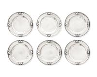 A Set of Six Georg Jensen Silver Coasters