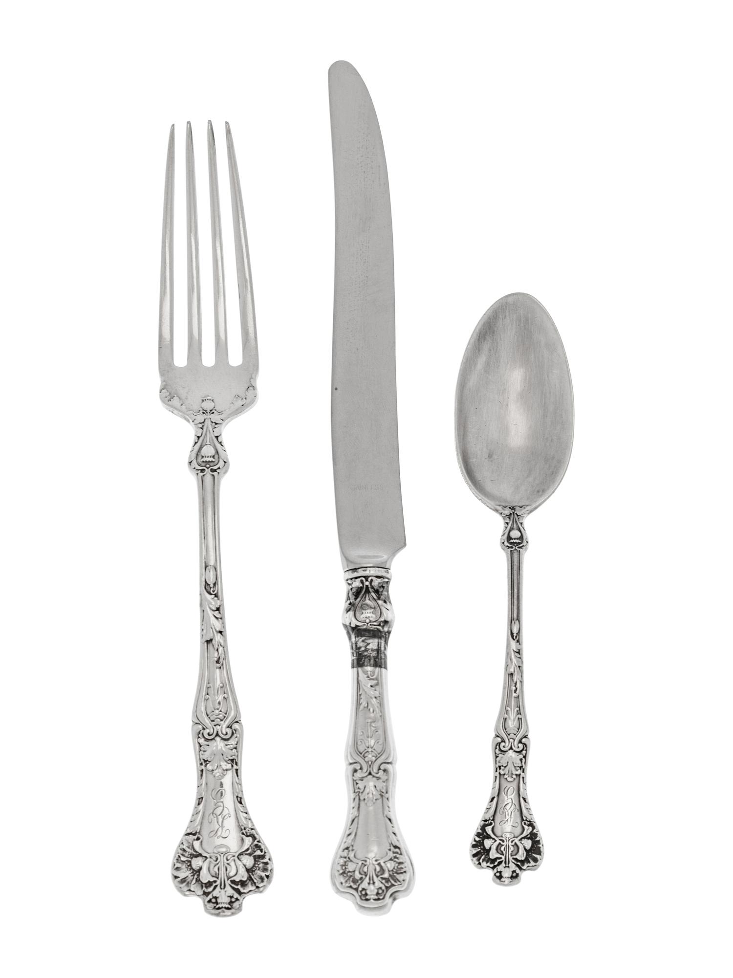 An American Silver Flatware Service