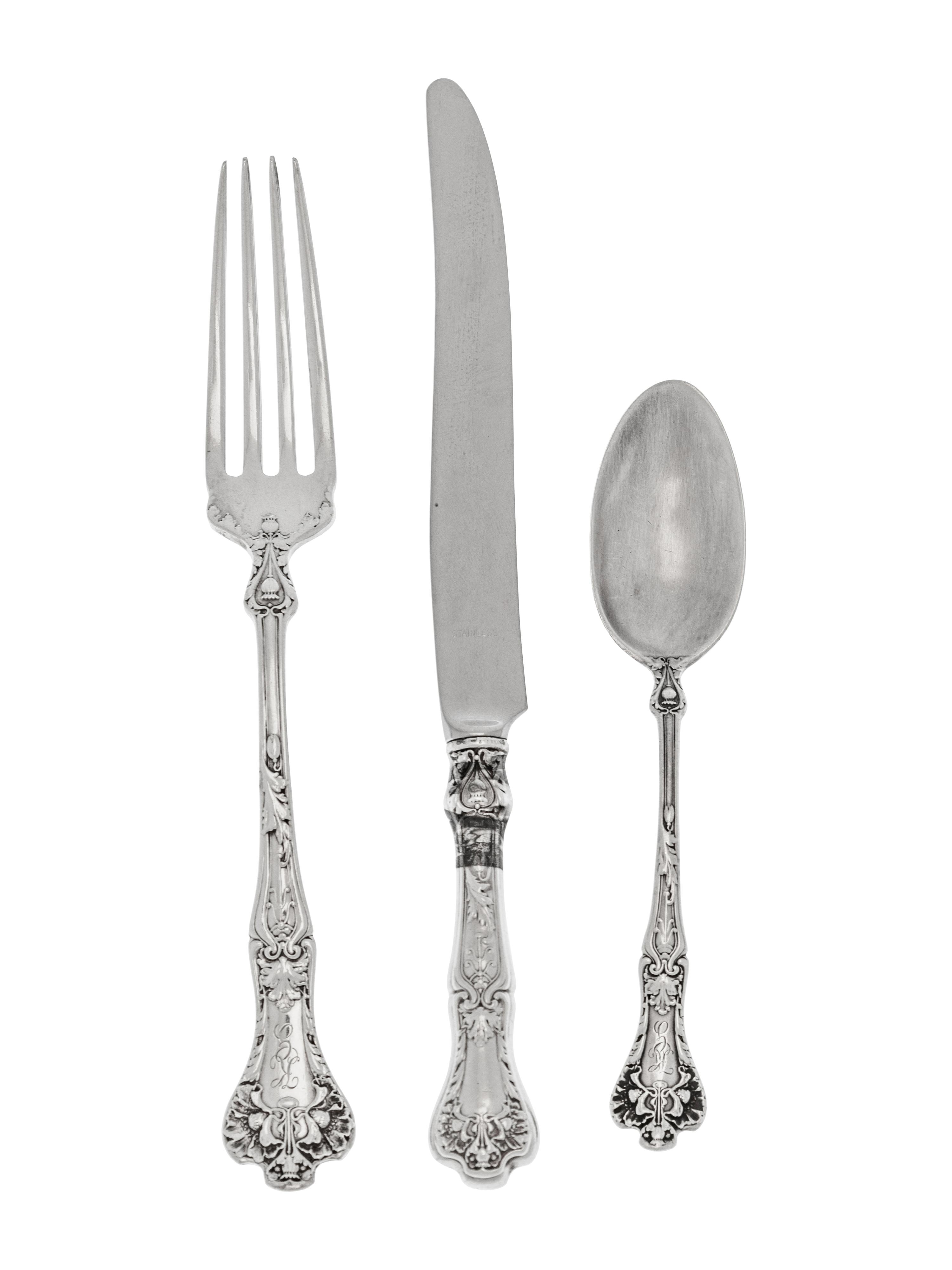 An American Silver Flatware Service