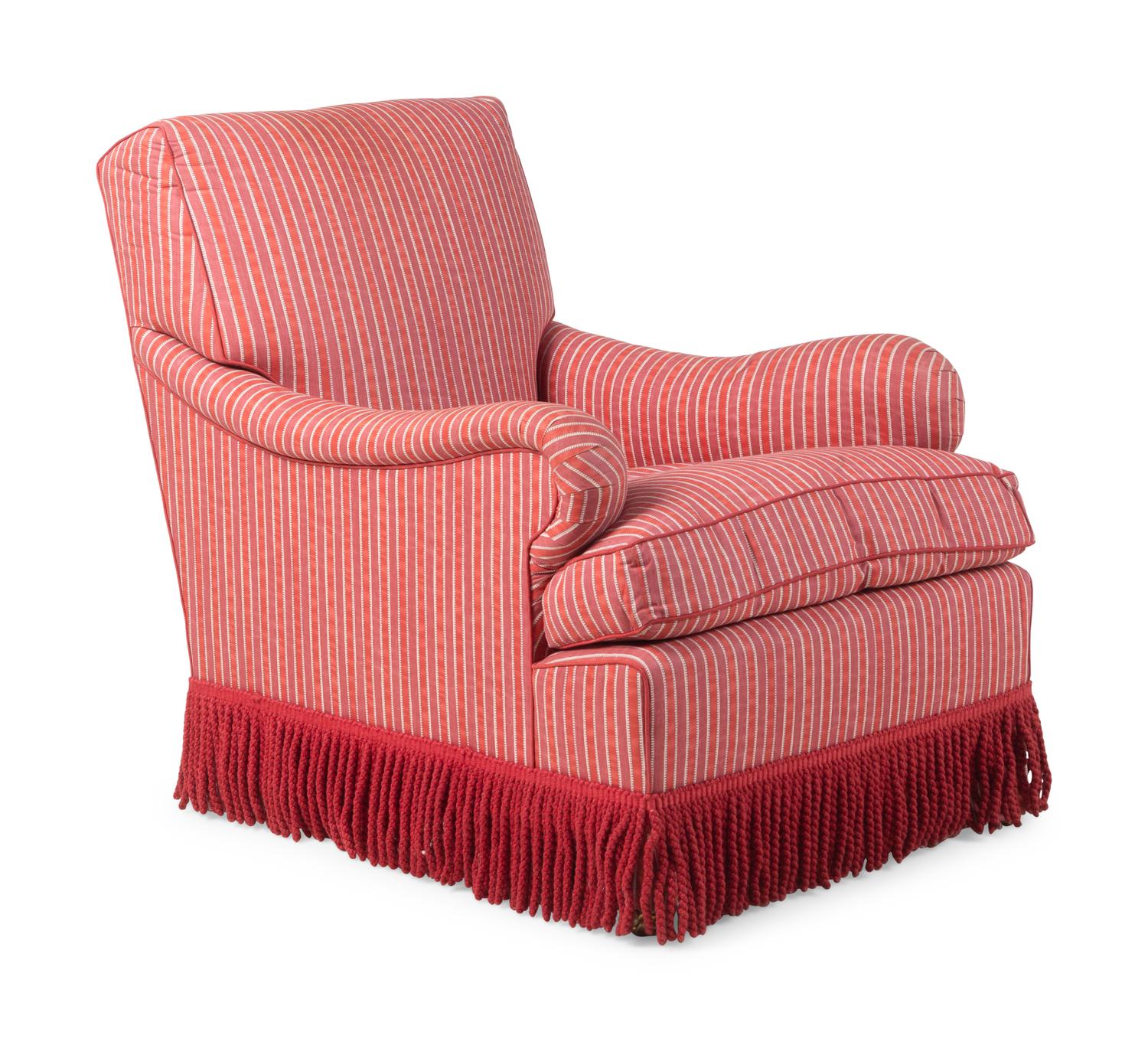 A Bridgewater Style Easy Chair with Buillon Fringe