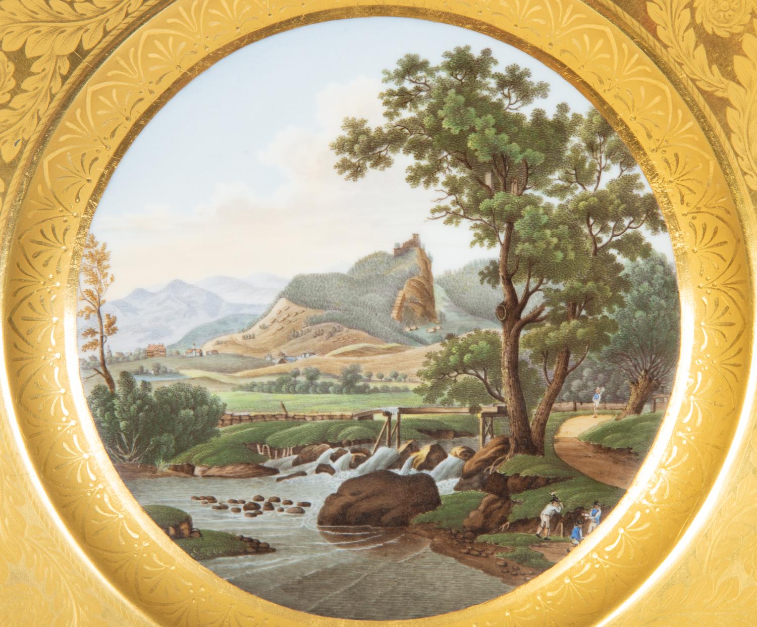 A Pair of KPM Porcelain Cabinet Plates — CIRCA 1800-1815