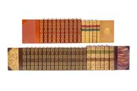 [HISTORY & LITERATURE]. A group of 4 leather-bound works in 37 volumes relating to history and literature, comprising: