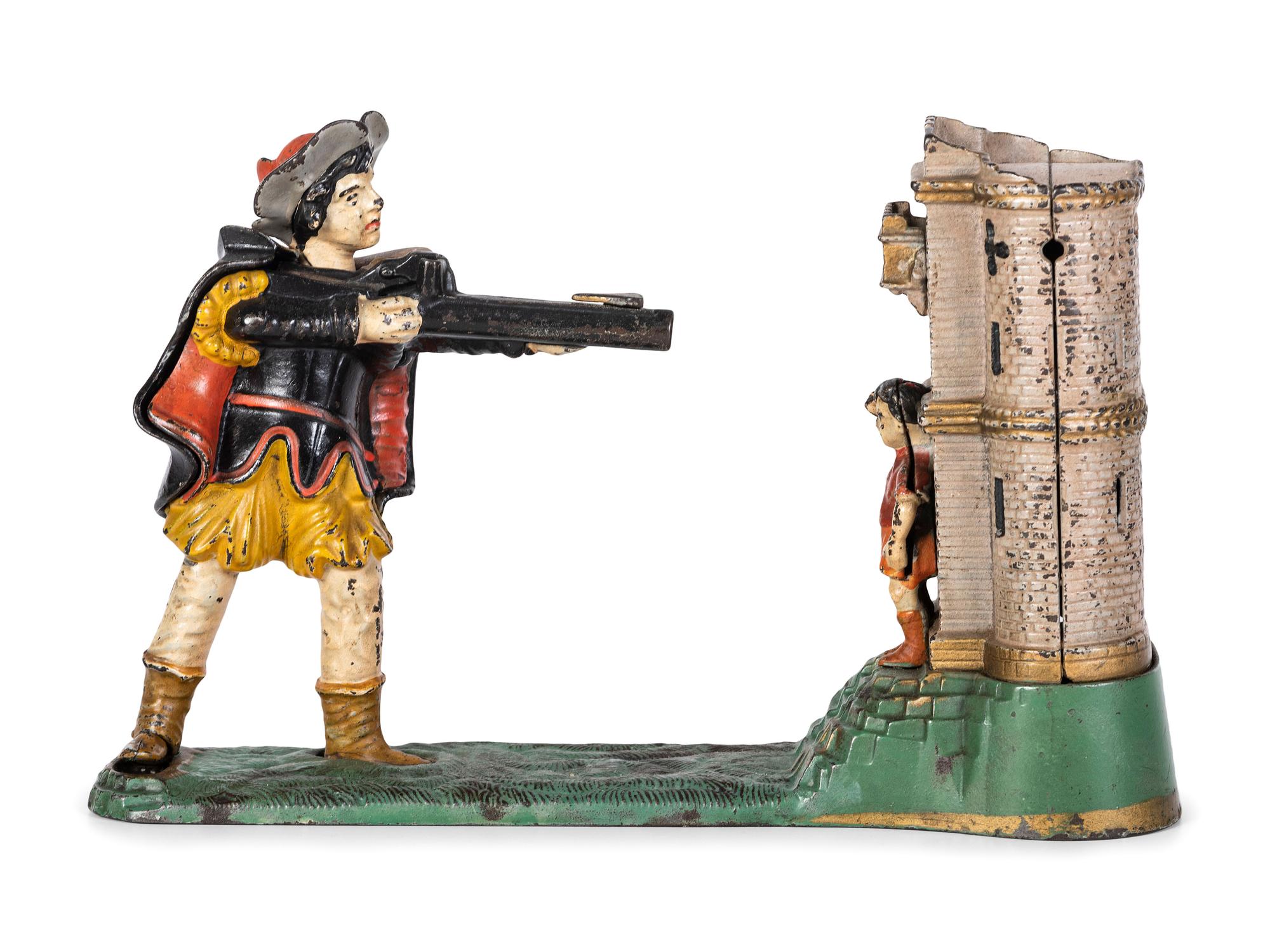A J. and E. Stevens 'William Tell' Cast Iron Mechanical Bank