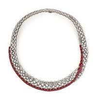 GARRARD & CO., DIAMOND AND RUBY NECKLACE
