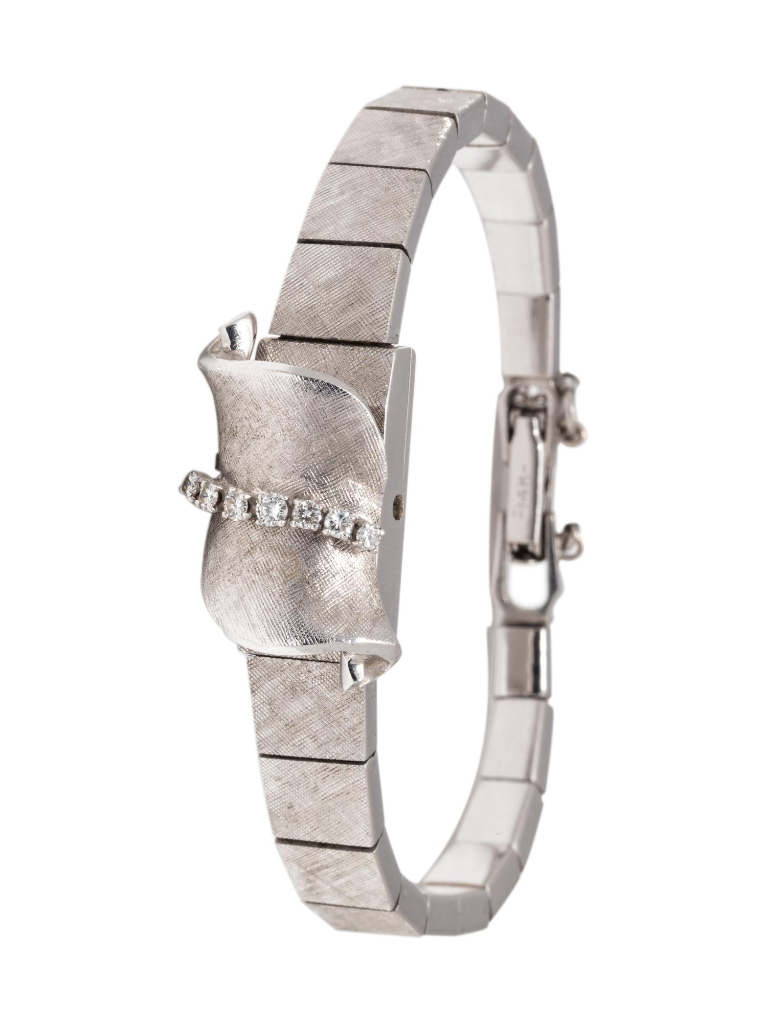 14K WHITE GOLD AND DIAMOND SURPRISE WRISTWATCH