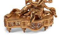 A Pair of French Gilt Bronze Figural Chenets