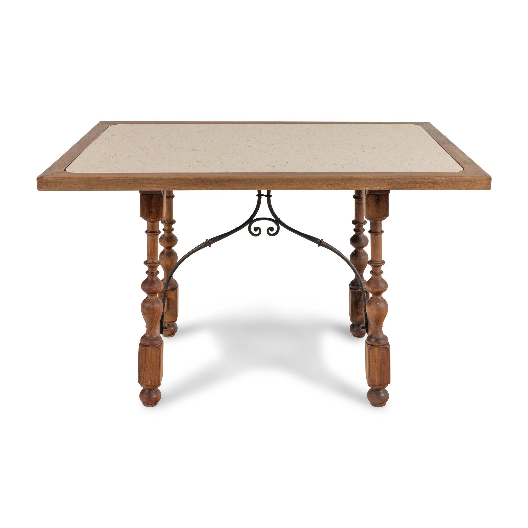 A Spanish Baroque Style Walnut Table