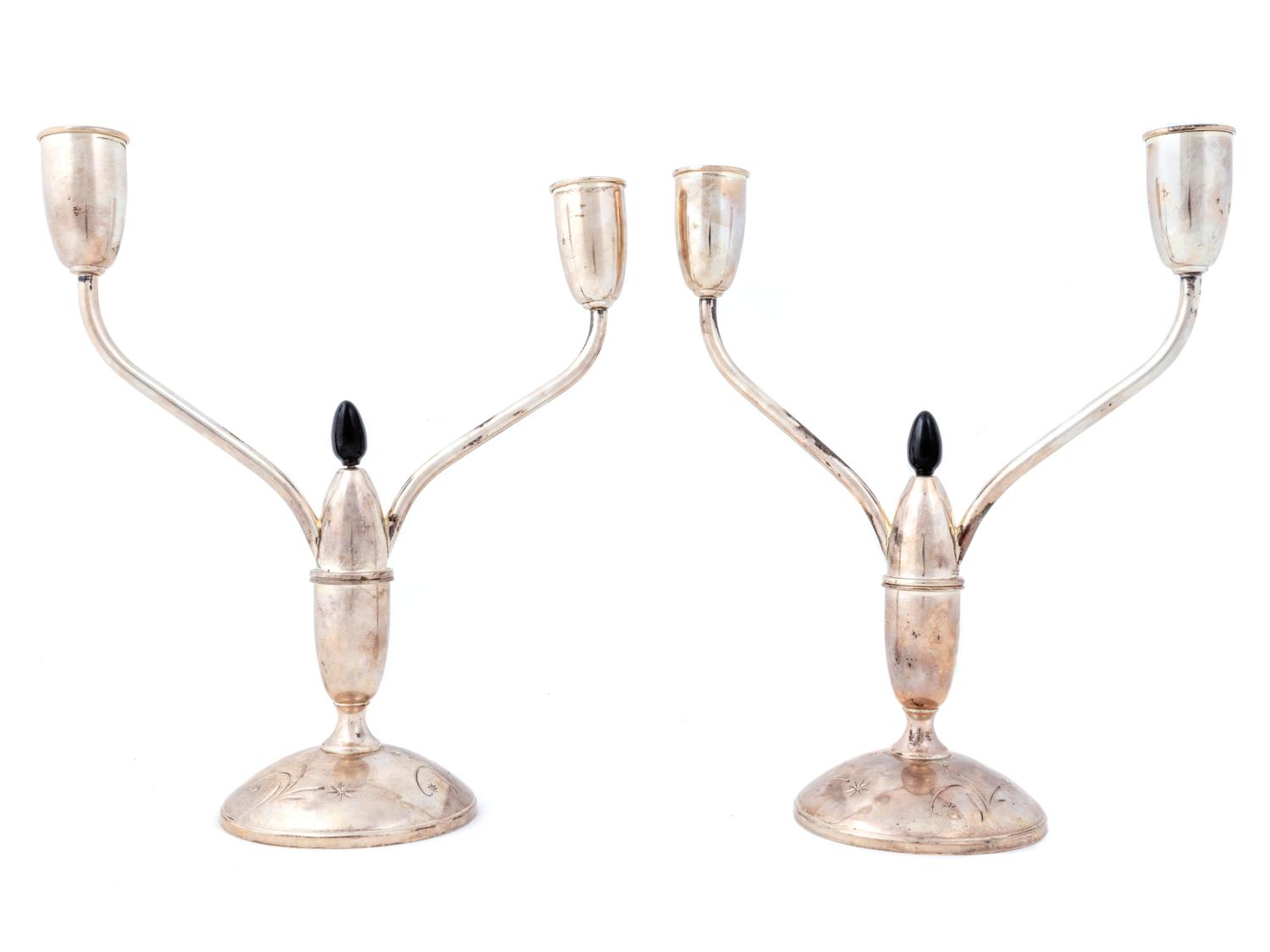 A Pair of American Silver Candelabra — Gorham Manufacturing Company, Providence, Rhode Island