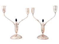 A Pair of American Silver Candelabra — Gorham Manufacturing Company, Providence, Rhode Island