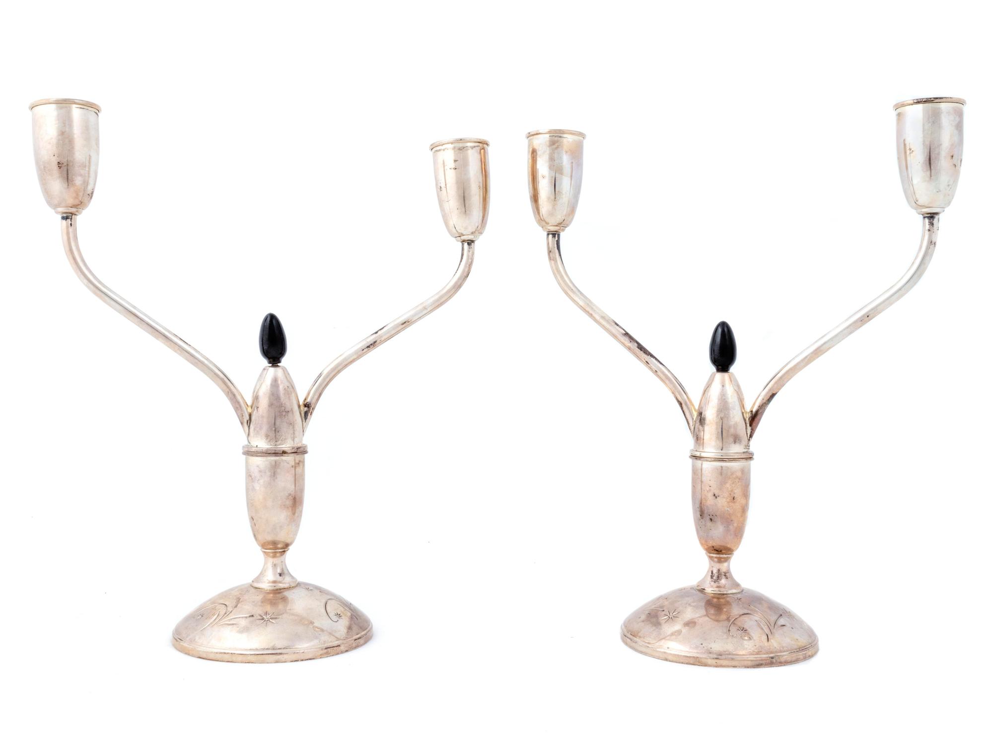 A Pair of American Silver Candelabra — Gorham Manufacturing Company, Providence, Rhode Island