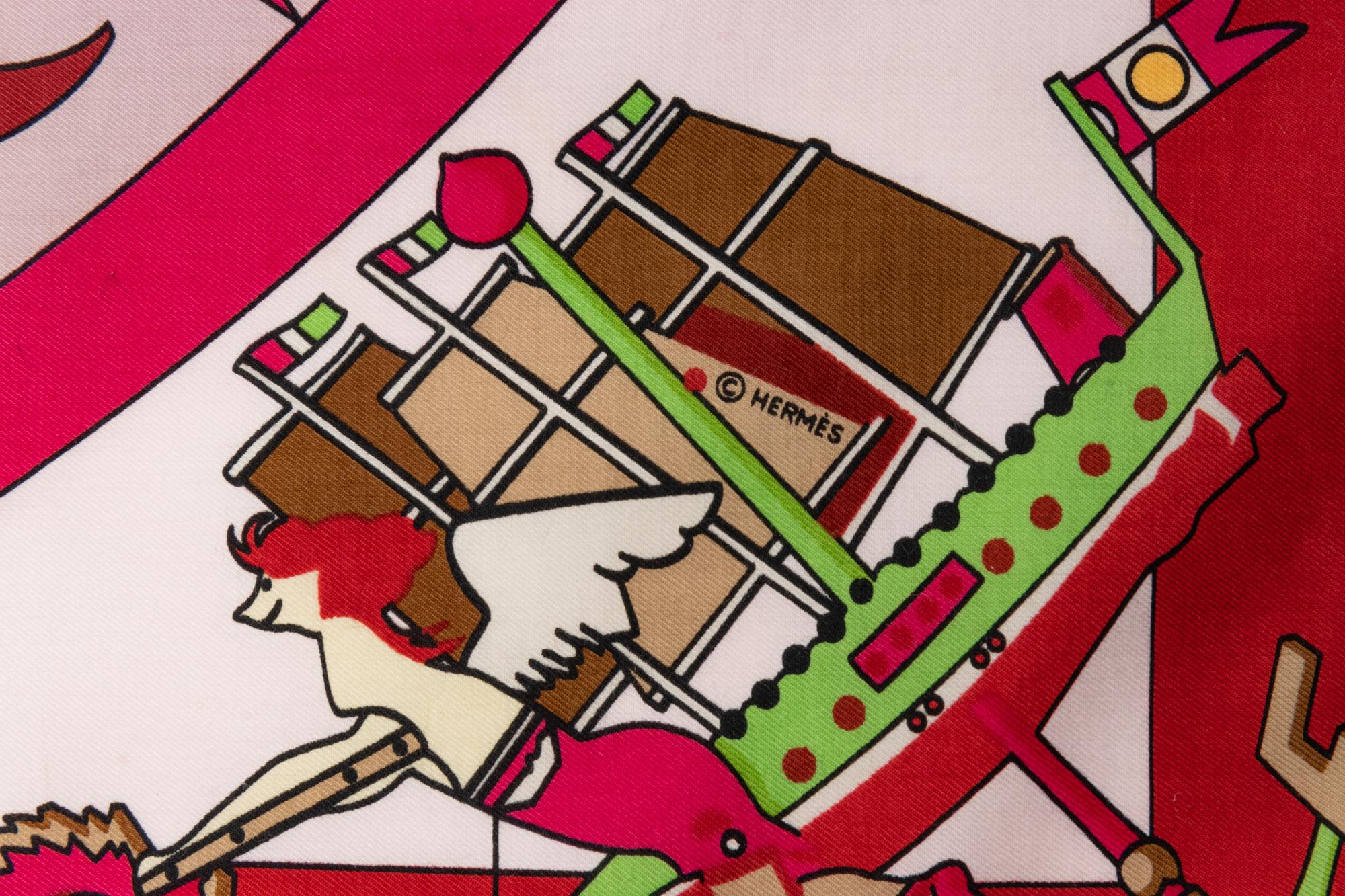 Four Hermès 70cm Cotton Scarf, 1990-2010s