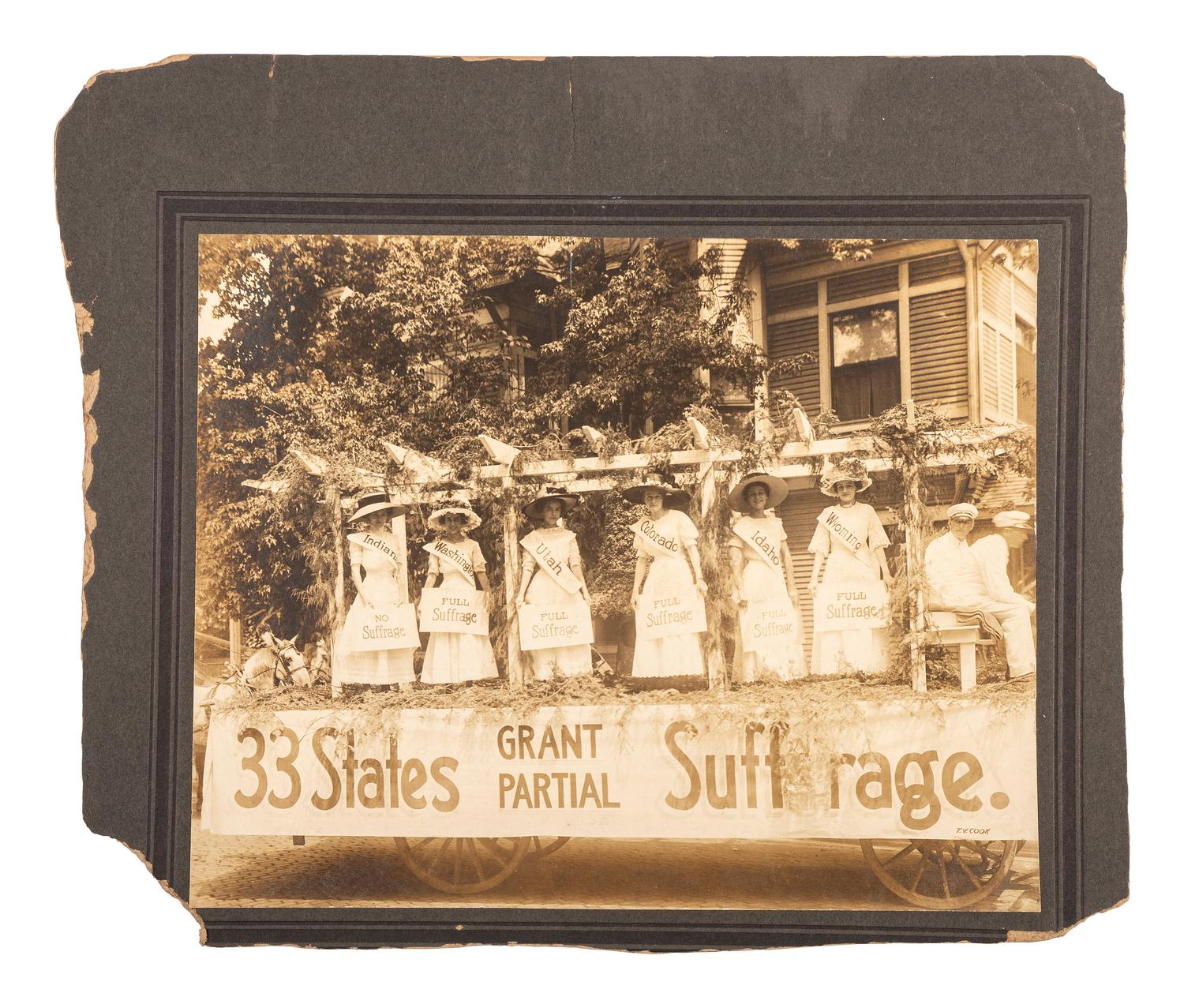 [WOMEN'S SUFFRAGE]. 33 States Grant Partial Suffrage. [Indianapolis, IN: 1911].