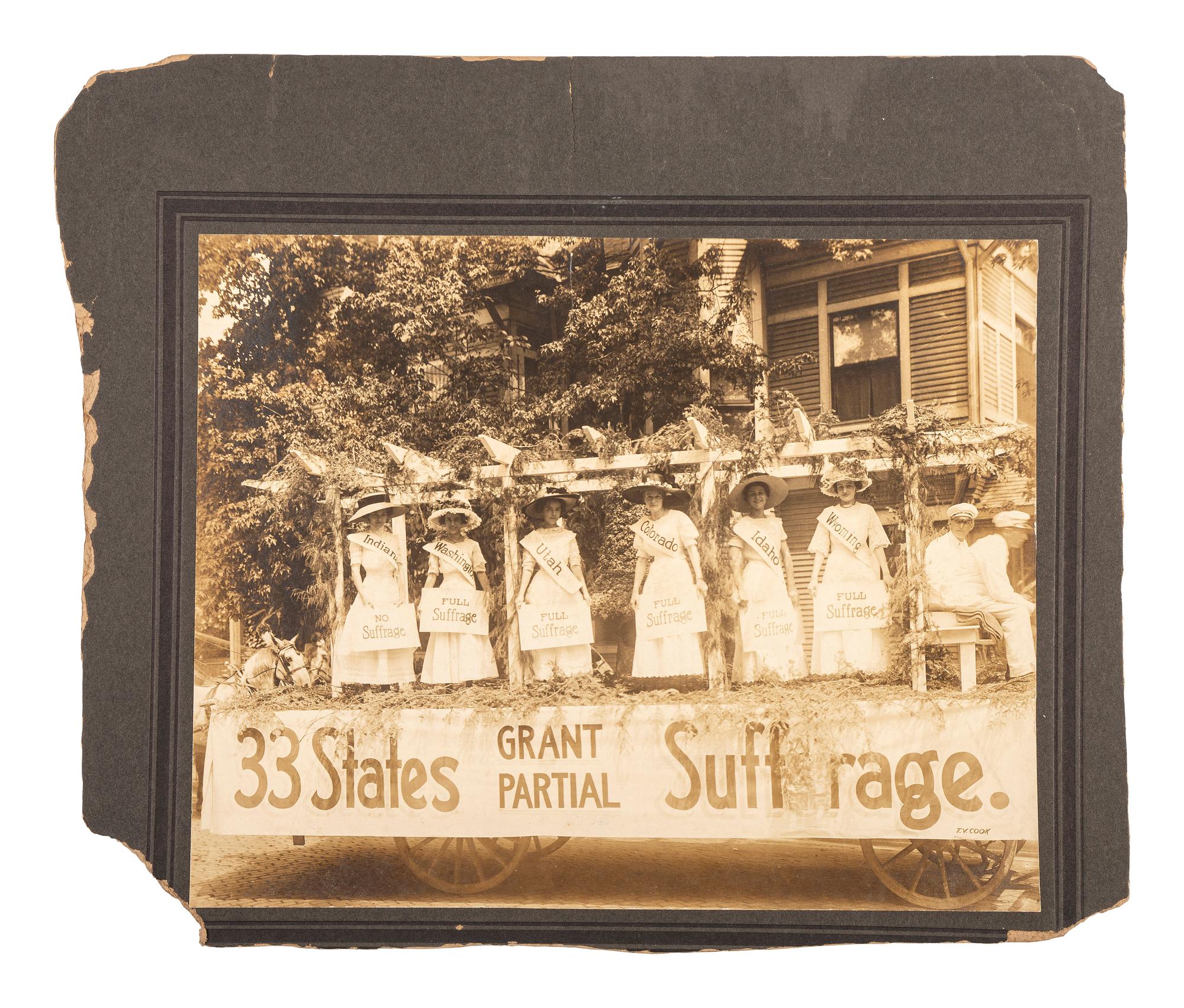 [WOMEN'S SUFFRAGE]. 33 States Grant Partial Suffrage. [Indianapolis, IN: 1911].