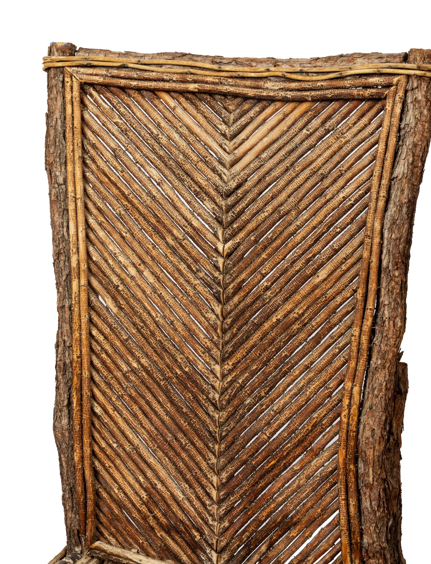 A Pair of Rustic Birch Side Chairs