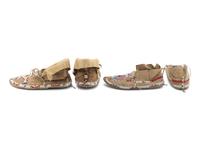 Cheyenne Beaded Hide Moccasins