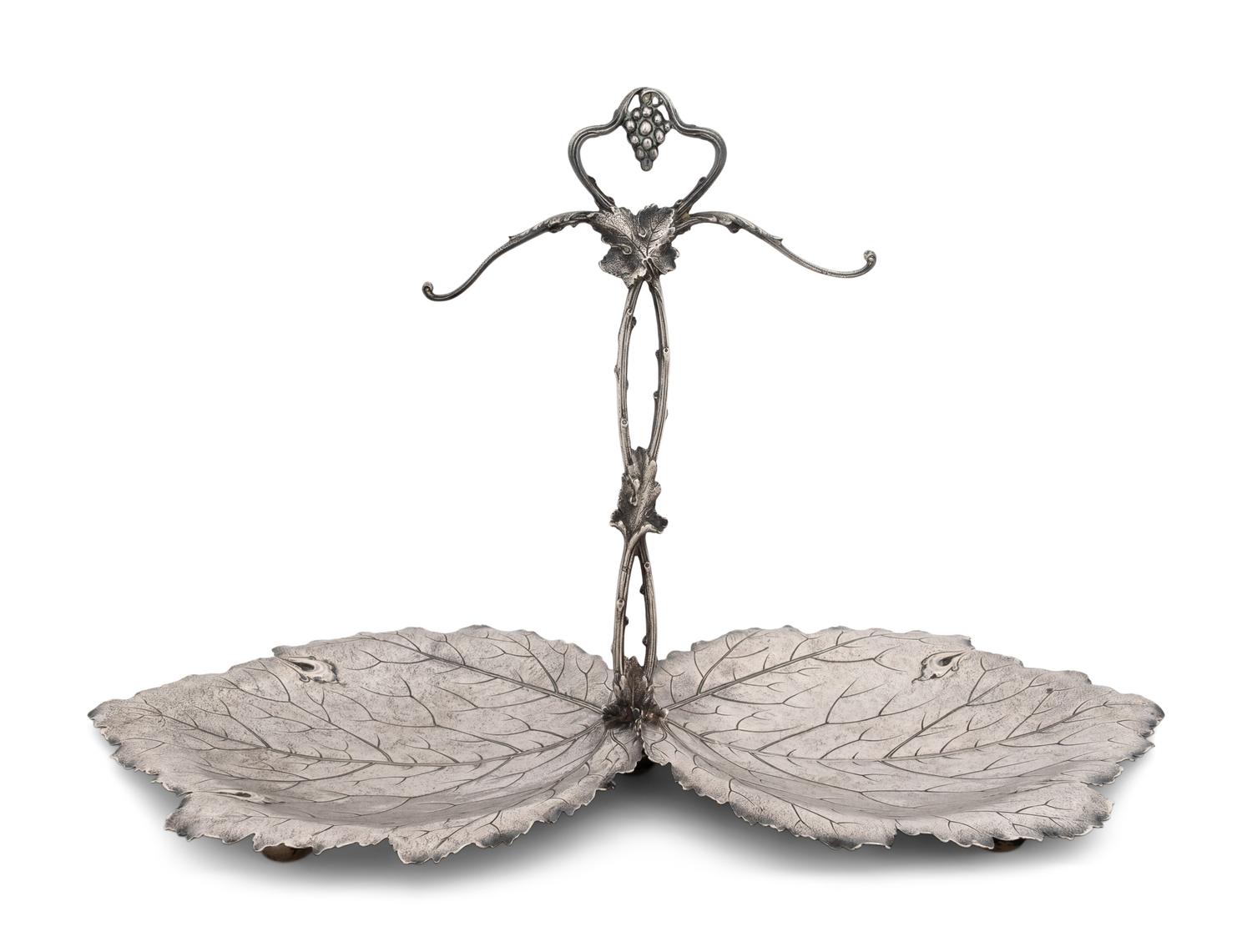 An American Silver Grape Dish