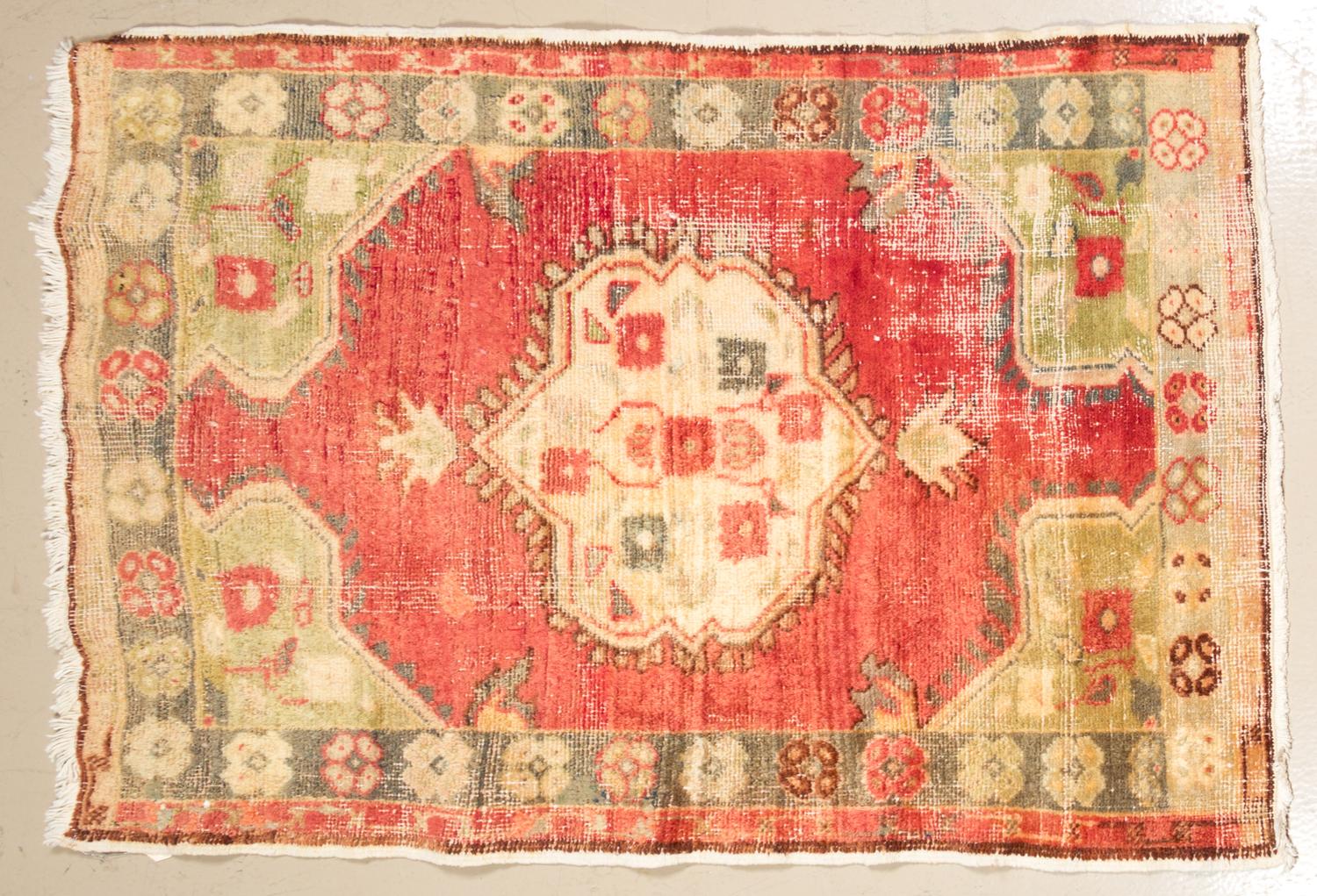 A Northwest Persian Wool Rug 4 feet 2 inches x 3 feet.