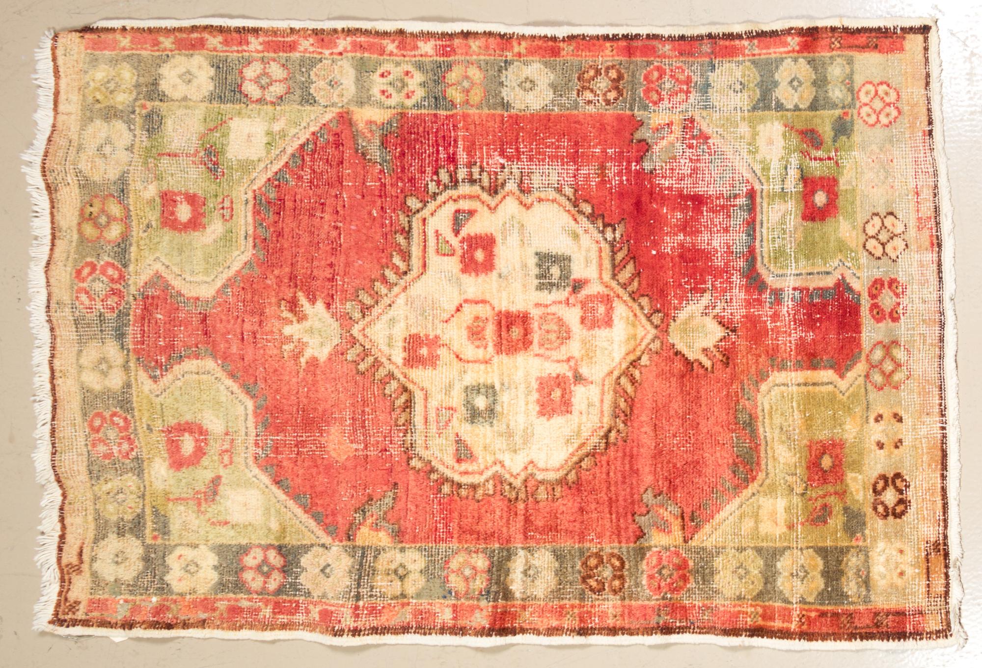 A Northwest Persian Wool Rug 4 feet 2 inches x 3 feet.