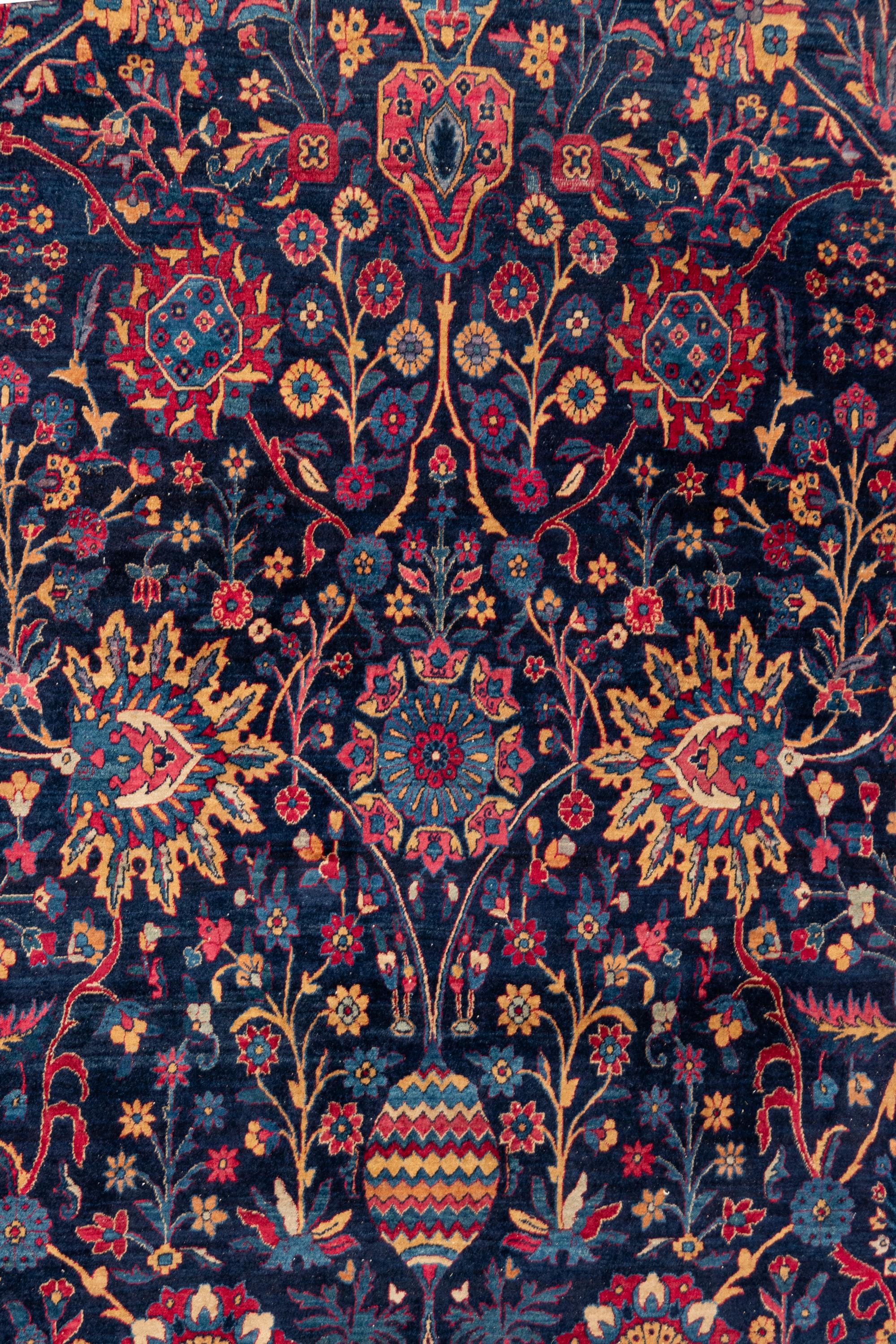 A Yazd Kirman Wool Rug